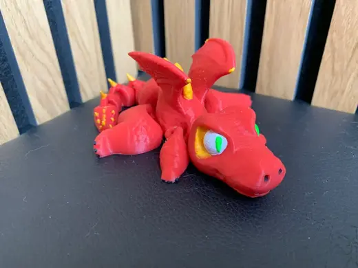 Red baby dragon Flexi - Articulated Dragon