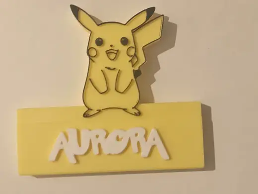 aurora nome da scrivania con pikachu