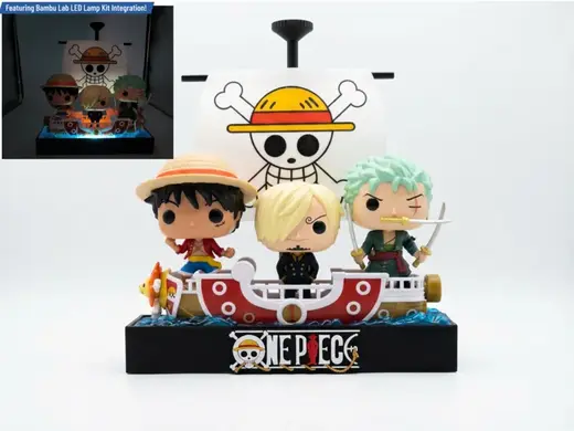 One Piece Kinder Funko display stand