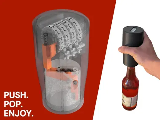 Bottleopener (Push to Open) integrated counter