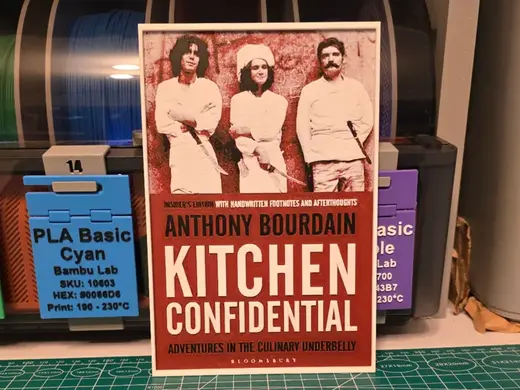 Anthony Bourdain "Kitchen Confidential" Book Art