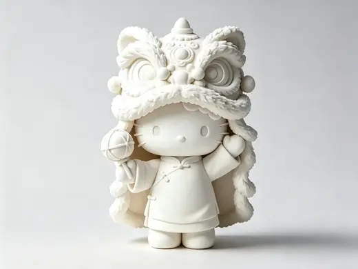 醒狮 Hello Kitty 国风摆件 支撑易拆