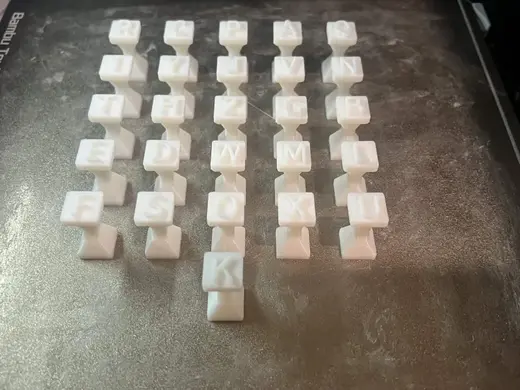 Letter and Number stamps for Ceramics