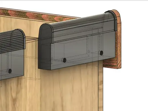 A320 Pedestal footrest without rubber modeled
