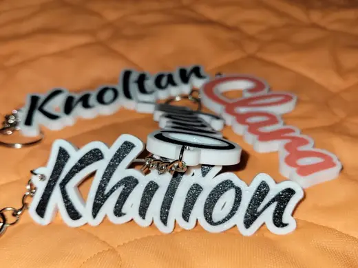 Parametric Customizable Name Keychain