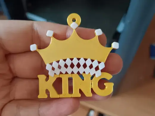 "KING" Pendant Crown for keychain, necklace, other
