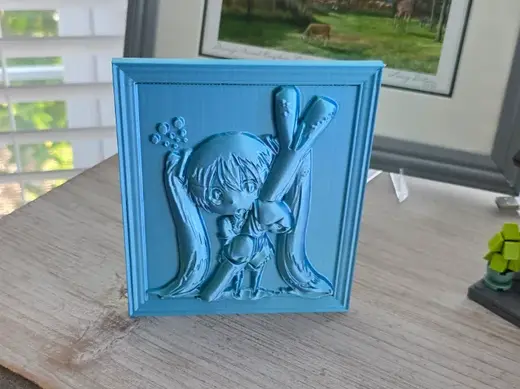 Hatsune Miku Chibi Relief Sculpture Picture