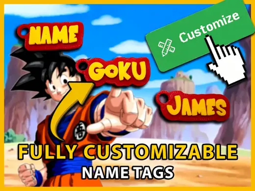 Dragon Ball Z Font Custom Keychain Generator