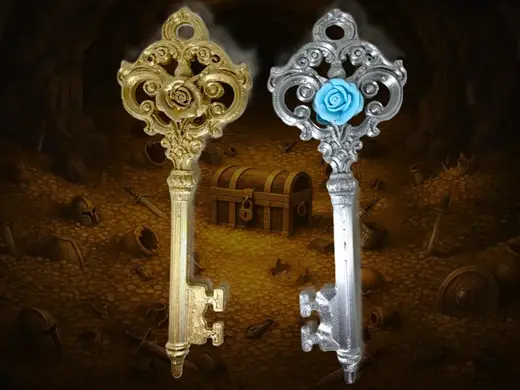 Secret Garden Skeleton Key-Single and Dual Colored