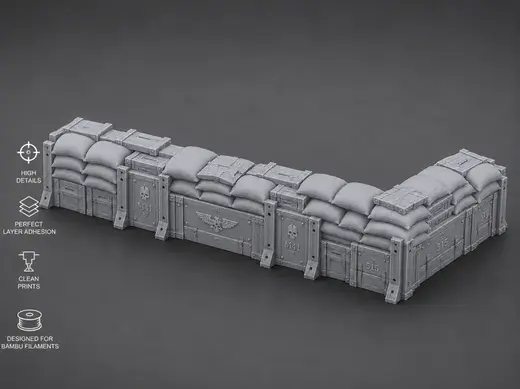 Corner Defense Line – 28-32mm Tabletop Terrain