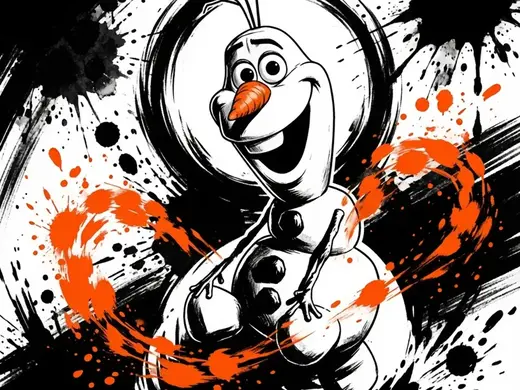 Olaf ColorPop | HueForge Wall Art