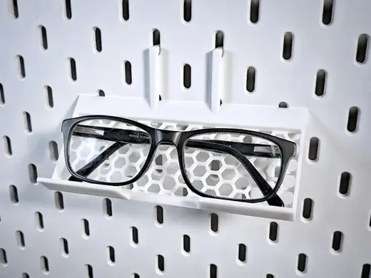 Angled Glasses Shelf for Ikea Skadis