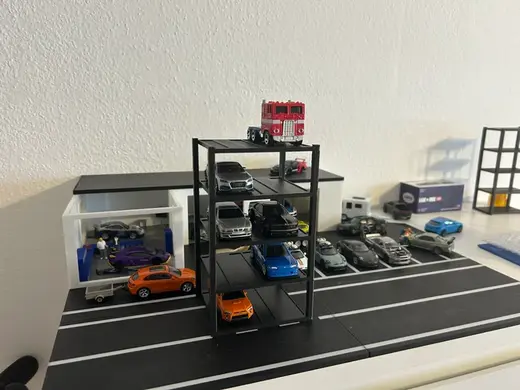 1/64 scale floor car stand (two cars for floor)