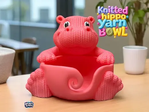 KNITTED HIPPO YARN BOWL