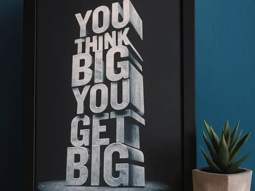 Think Big – 3D Motivational Wall Art