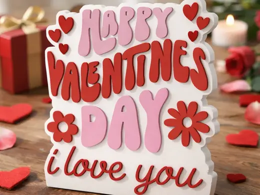 Happy Valentines Day I Love You Sign