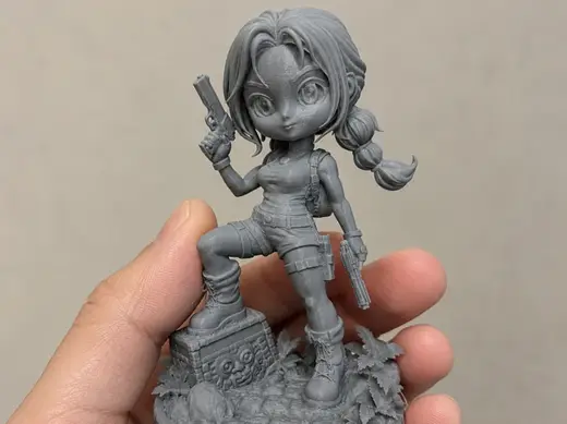 Lara Croft From Tomb Raider Chibi 3D Model Fan Art