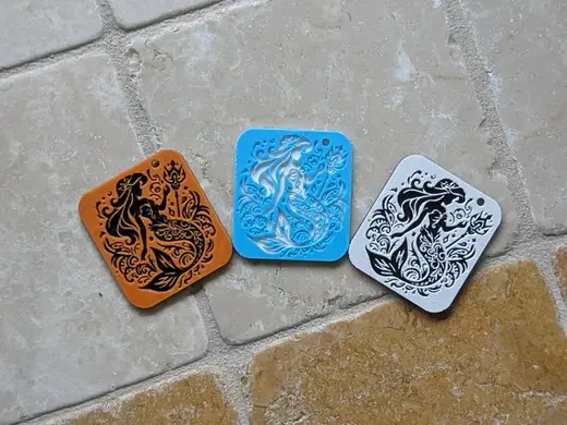 Ariel Pendant - Keychain (Hueforge 0.2 Nozzle)