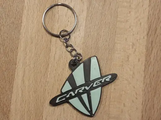 Carver logo keychain