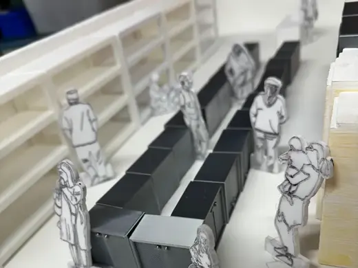 1:10 scale industrial shelving - Model warehouse