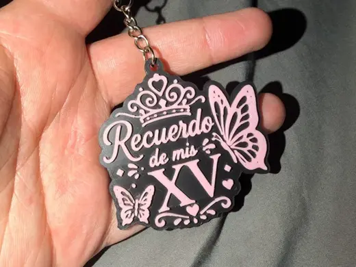 Recuerdo de mis XV(15) keychain llavero