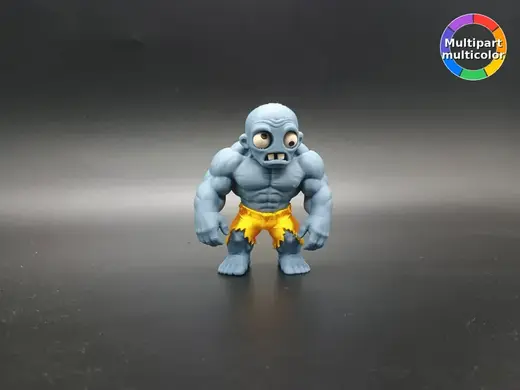 Muscular Chibi Goofy Zombie Multi-Color Multi-Part