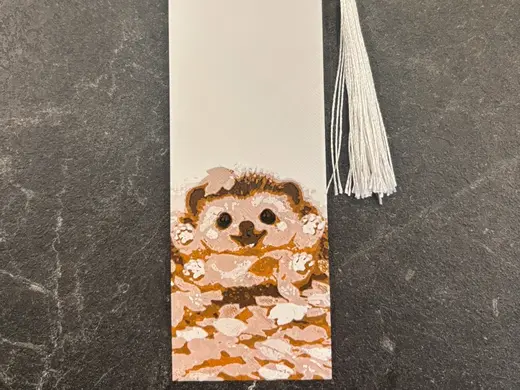 Fall Leaves Hedgehog bookmark