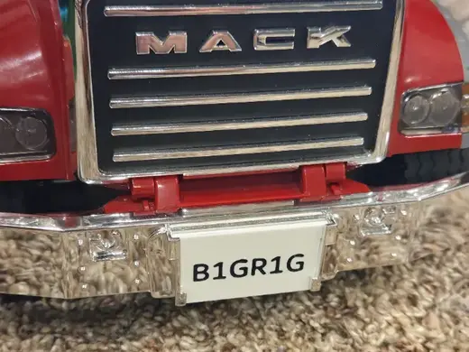 Large Toy Truck License Plate (Customize)
