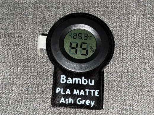 Hygrometer Spool Clip Material Tag