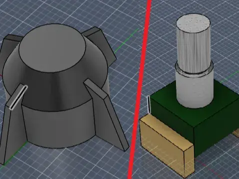 rotary encoder 3d model & rotary encoder knob