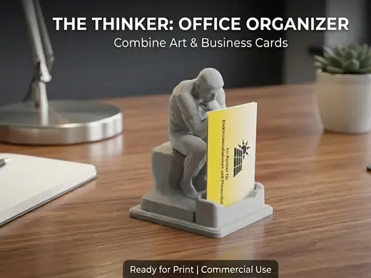 The Thinker Desk Business Card Holder