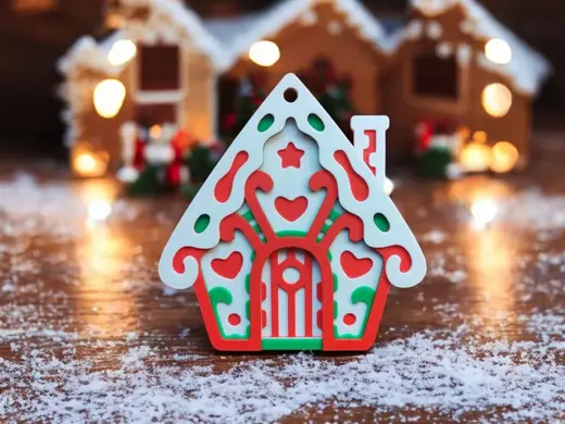 Elf house - Christmas ornament