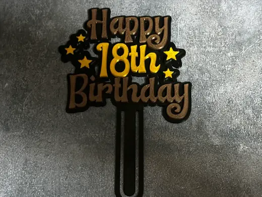 Happy 18th Birthday Cake Topper