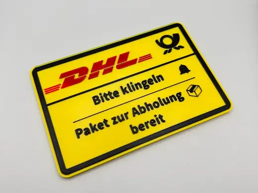 DHL -/ Post Schild mit Magnetbefestigung