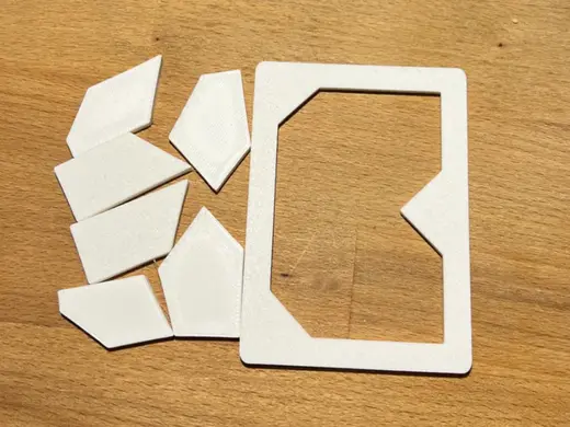 Tangram Alphabet Puzzle C letter