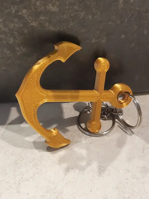 Double-Sided Anchor Keychain