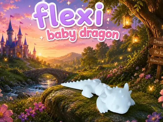 Flexi articulated baby dragon