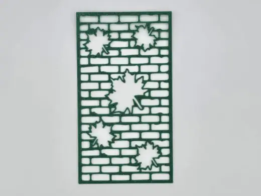 Brick Leaves Wall Stencil Template