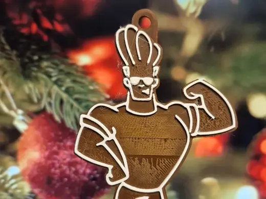 Johnny Bravo Gingerbread Christmas Tree Ornament