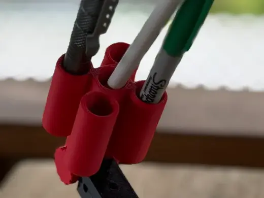 Missile pencil holder