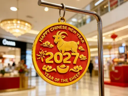 2027 羊年纪念币挂饰|3D 打印新年大吉小挂件