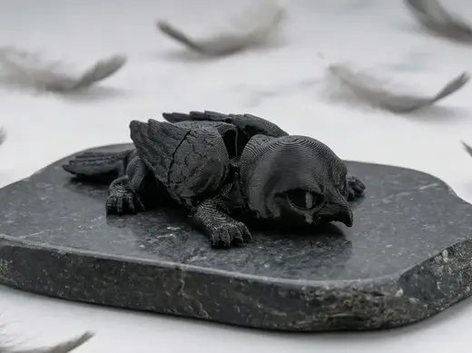 Flexi Raven - Articulated Fidget Animal