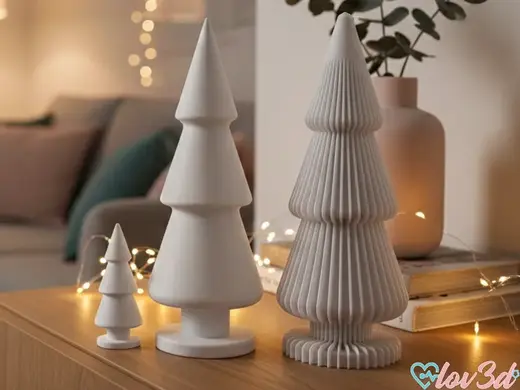 Modern Christmas Tree Duo (Smooth & Fluted)