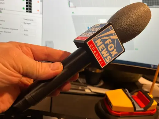 News Microphone with Fox News Channel Logo