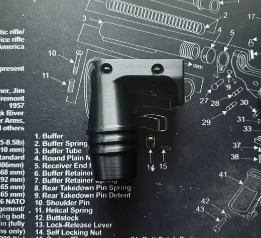 Picatinny Rail Bulb Grip Ribbed