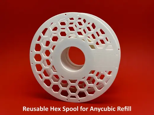 Reusable Hex Spool for Anycubic Refill