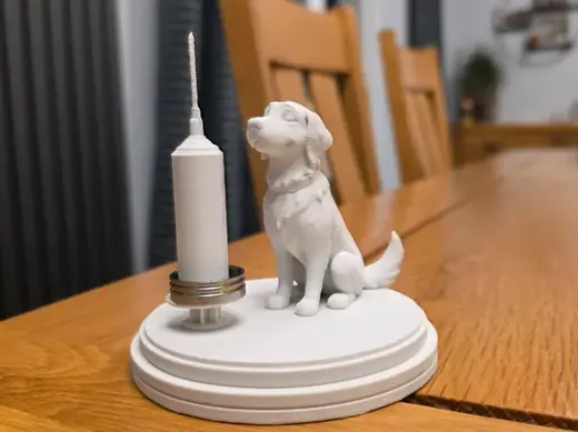 brave dog statue / ring holder