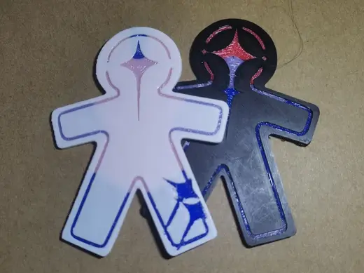 达妮娅的黑白纸偶(可当装饰品和书签)
