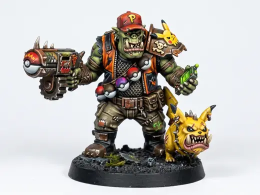 Ork Pokemon Trainer with angry electric Squig