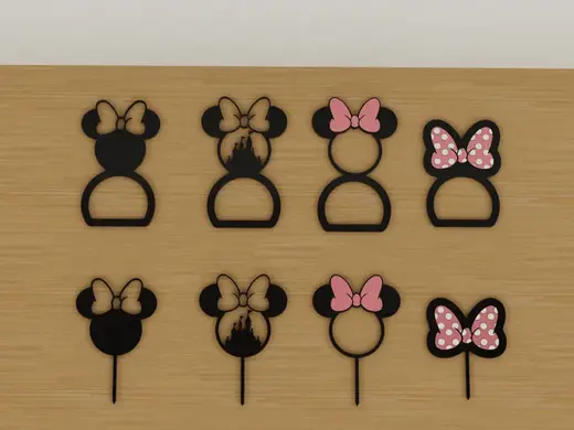 Minnie birthday - napkin holder, skewers